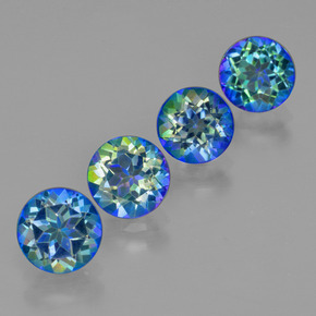 Achetez naturel ct multicolore topaze mystique gems, coupe roude, en provenance brésil chez gemselect. en stock, livraison internationale!