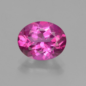 Topaze mystique Rose violacé naturelle Coupe ovale, 3.10 ct, VVS-VS
