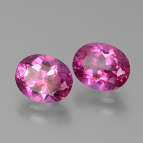 Achetez naturel ct rose violacé topaze mystique gems, coupe ovale, en provenance brésil chez gemselect. en stock, livraison internationale!