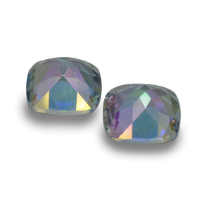 Achetez naturel ct multicolore topaze mystique gems, coupe coussin, en provenance brésil chez gemselect. en stock, livraison internationale!