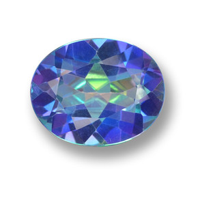 Topaze mystique multicolore naturelle coupe ovale, 2,85 ct, VVS-VS