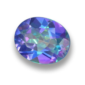 Topaze mystique multicolore naturelle coupe ovale, 2,85 ct, VVS-VS