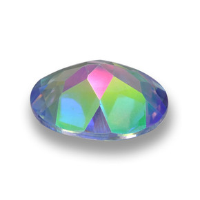 Topaze mystique multicolore naturelle coupe ovale, 2,85 ct, VVS-VS