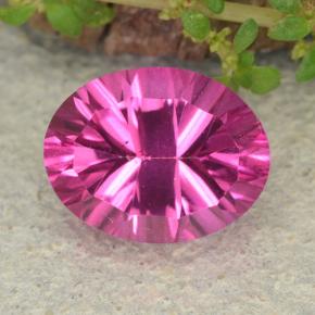 Topaze mystique rose naturelle coupe ovale, 2,24 ct, VS-SI
