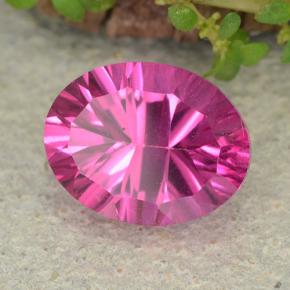 Topaze mystique rose naturelle coupe ovale, 2,24 ct, VS-SI