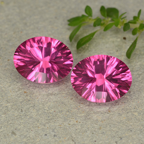 Achetez naturel 4,43ct rose foncé topaze mystique gems, coupe ovale, en provenance brésil chez gemselect. en stock, livraison internationale!