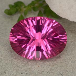 Topaze mystique rose violacé naturelle coupe ovale, 10,52 ct, VVS-VS