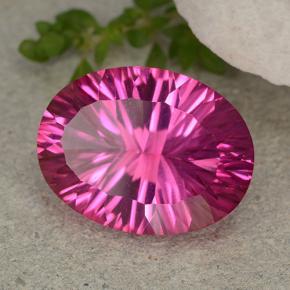 Topaze mystique rose violacé naturelle coupe ovale, 10,52 ct, VVS-VS