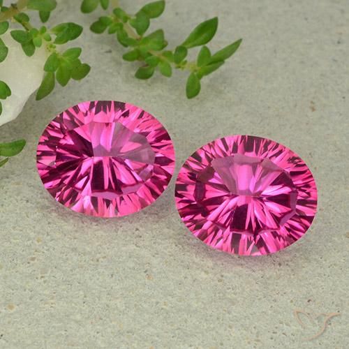 Achetez naturel 10.01ct Rose foncé Topaze mystique gems, Coupe ovale, En provenance Brésil chez GemSelect. En stock, livraison internationale!