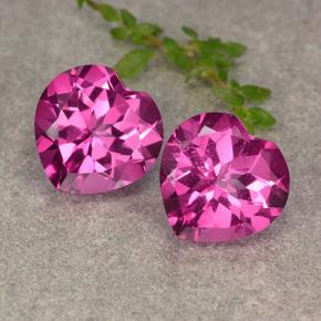 Achetez naturel 10.56ct Magenta profond Topaze mystique gems, Forme de coeur, En provenance Brésil chez GemSelect. En stock, livraison internationale!