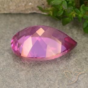Topaze mystique Rose foncé naturelle En forme de poire, 6.03 ct, VVS-VS