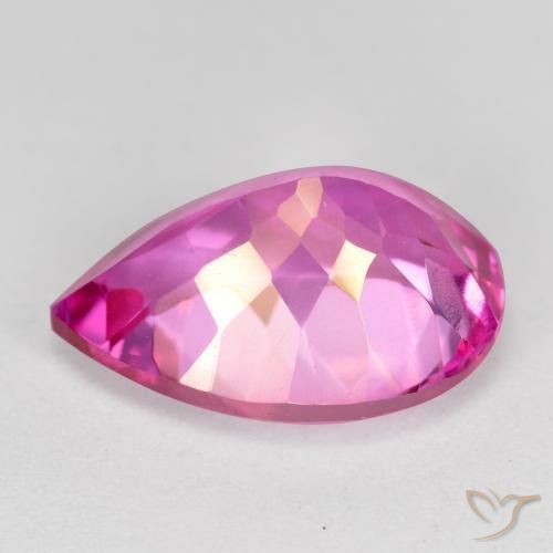 Topaze mystique Rose vif naturelle En forme de poire, 7.00 ct, VVS-VS
