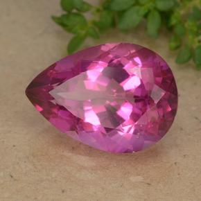 Topaze mystique Rose vif naturelle En forme de poire, 6.77 ct, VVS-VS