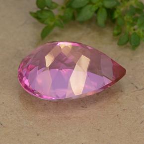 Topaze mystique Rose vif naturelle En forme de poire, 6.77 ct, VVS-VS