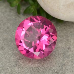 Topaze mystique Rose vif naturelle Coupe roude, 3.90 ct, VVS-VS
