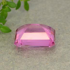 Topaze mystique rose foncé naturelle taille émeraude, 3,74 ct, VVS