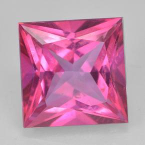 Topaze mystique Rose moyen-foncé naturelle Carré, 5.93 ct, VVS-VS