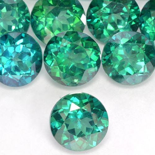 Achetez naturel 6.57ct Vert sarcelle Topaze mystique gems, Coupe roude, En provenance Brésil chez GemSelect. En stock, livraison internationale!