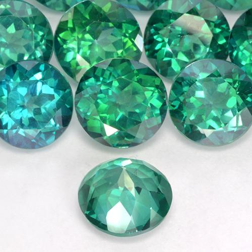Achetez naturel 6.57ct Vert sarcelle Topaze mystique gems, Coupe roude, En provenance Brésil chez GemSelect. En stock, livraison internationale!