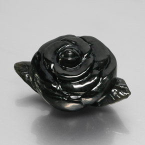 Néphrite noir naturelle forme fantaisie, 81,11 ct, opaque