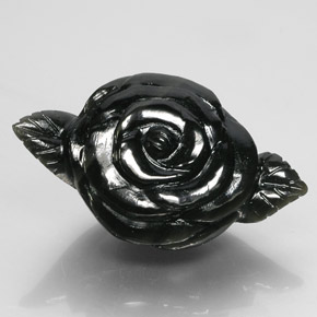 Néphrite noir naturelle forme fantaisie, 57,95 ct, opaque
