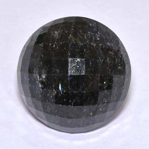 Nuummite Noire naturelle Coupe roude, 18.97 ct, Opaque
