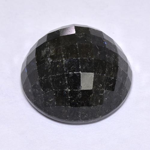Nuummite Noire naturelle Coupe roude, 18.97 ct, Opaque