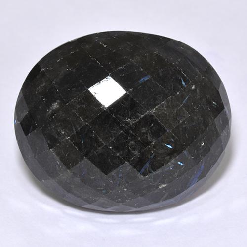 Nuummite noir naturelle coupe ovale, 29,81 ct, opaque