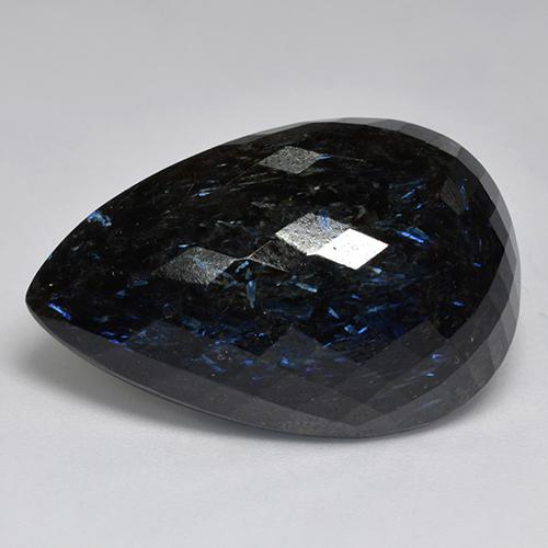 Nuummite Noire naturelle En forme de poire, 43.23 ct, Opaque
