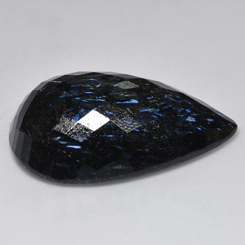 Nuummite Noire naturelle En forme de poire, 43.23 ct, Opaque
