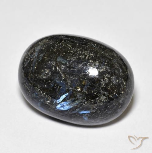 Nuummite Noire naturelle ovale, 20.81 ct, Opaque