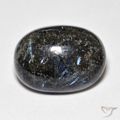 Nuummite Noire naturelle ovale, 20.81 ct, Opaque