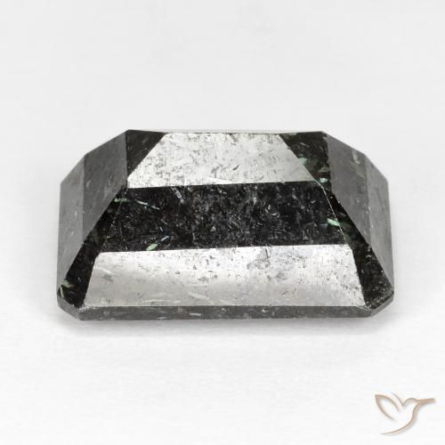 Nuummite Noire naturelle Octogone / coupe Émeraude, 16.29 ct, Opaque