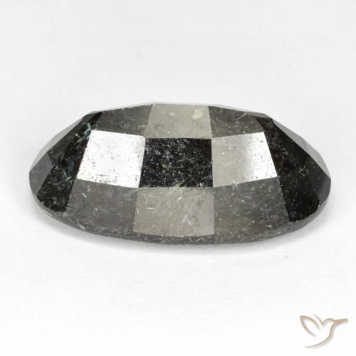 Nuummite Noire naturelle ovale, 19.24 ct, Opaque