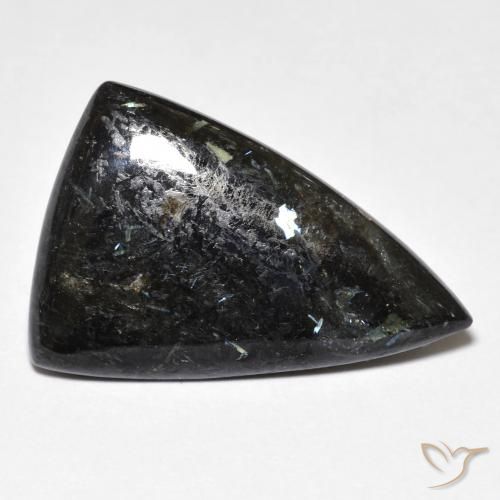Nuummite Noire naturelle Trillion, 11.28 ct, Opaque