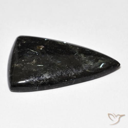 Nuummite Noire naturelle Trillion, 11.28 ct, Opaque