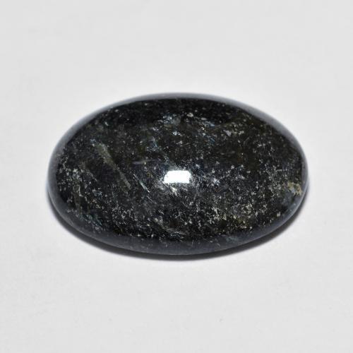 Nuummite Noir avec étincelle bleue naturelle Coupe ovale, 10.56 ct, Opaque