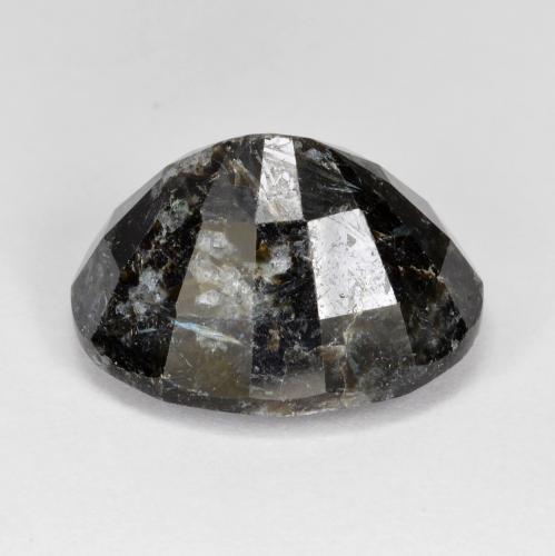 Nuummite Noir avec étincelle bleue naturelle Coupe ovale, 15.74 ct, Opaque