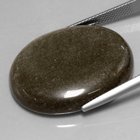 Obsidienne Éclat d'Or naturelle Coupe ovale, 30.57 ct, Opaque
