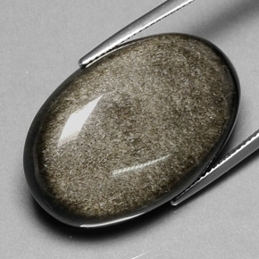 Obsidienne Éclat d'Or naturelle Coupe ovale, 35.47 ct, Opaque