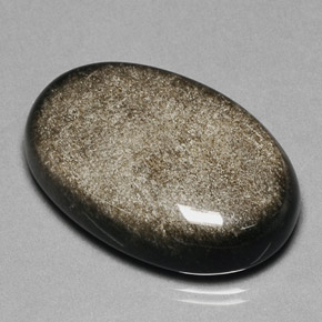 Obsidienne Éclat d'Or naturelle Coupe ovale, 35.47 ct, Opaque