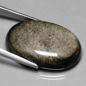 Obsidienne Éclat d'Or naturelle Coupe ovale, 35.47 ct, Opaque