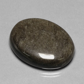 Obsidienne jaune naturelle coupe ovale, 27,12 ct, opaque