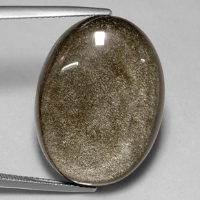 Obsidienne jaune naturelle coupe ovale, 25,94 ct, opaque