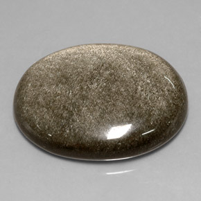 Obsidienne jaune naturelle coupe ovale, 25,82 ct, opaque
