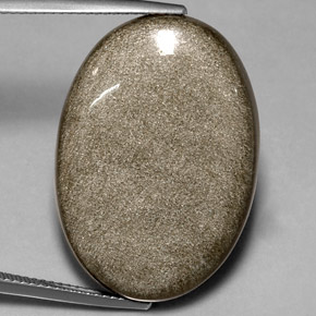 Obsidienne jaune naturelle coupe ovale, 24,59 ct, opaque