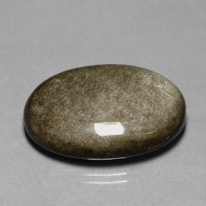 Obsidienne jaune naturelle coupe ovale, 24,01 ct, opaque