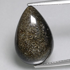 Obsidienne jaune naturelle en forme de poire, 8,26 ct, opaque