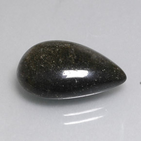 Obsidienne jaune naturelle en forme de poire, 8,26 ct, opaque