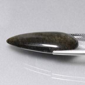 Obsidienne jaune naturelle en forme de poire, 12,96 ct, opaque